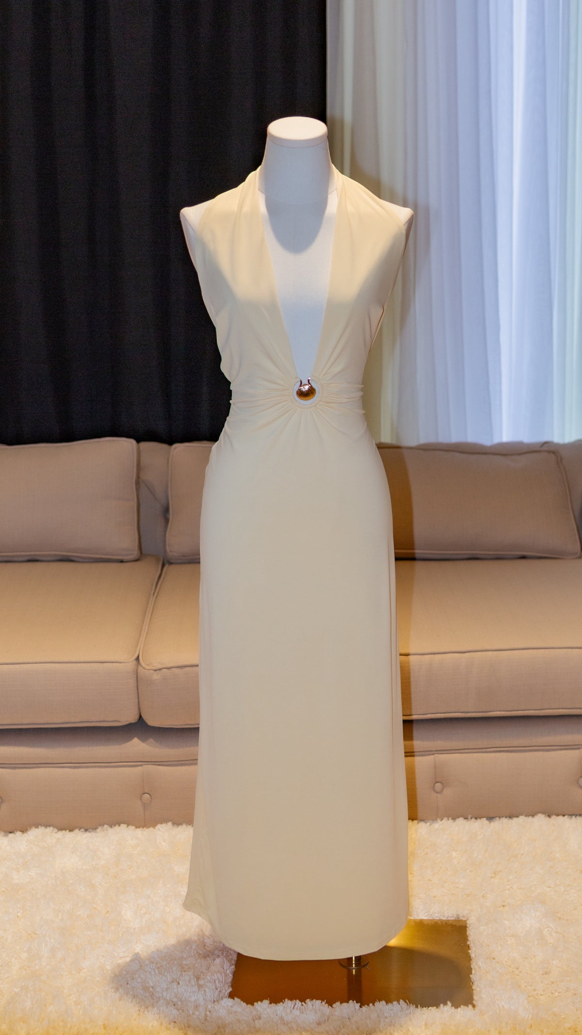 "BEACH PLEASE" (BUTTERMILK) DRESS
